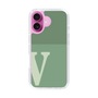 スリムプロテクションケース［ オリジナル - initial two tone - V green ］