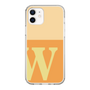 スリムプロテクションケース［ オリジナル - initial two tone - W orange ］