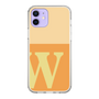 スリムプロテクションケース［ オリジナル - initial two tone - W orange ］