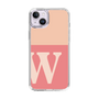 スリムプロテクションケース［ オリジナル - initial two tone - W pink ］