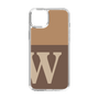 スリムプロテクションケース［ オリジナル - initial two tone - W brown ］