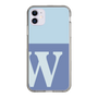 スリムプロテクションケース［ オリジナル - initial two tone - W blue ］