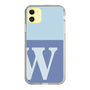 スリムプロテクションケース［ オリジナル - initial two tone - W blue ］