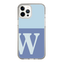 スリムプロテクションケース［ オリジナル - initial two tone - W blue ］