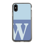スリムプロテクションケース［ オリジナル - initial two tone - W blue ］