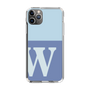 スリムプロテクションケース［ オリジナル - initial two tone - W blue ］