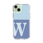 スリムプロテクションケース［ オリジナル - initial two tone - W blue ］