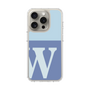 スリムプロテクションケース［ オリジナル - initial two tone - W blue ］