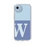 スリムプロテクションケース［ オリジナル - initial two tone - W blue ］