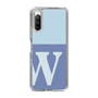 スリムプロテクションケース［ オリジナル - initial two tone - W blue ］