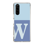 スリムプロテクションケース［ オリジナル - initial two tone - W blue ］