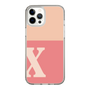 スリムプロテクションケース［ オリジナル - initial two tone - X pink ］
