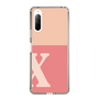 スリムプロテクションケース［ オリジナル - initial two tone - X pink ］