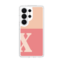 スリムプロテクションケース［ オリジナル - initial two tone - X pink ］