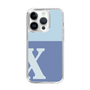 スリムプロテクションケース［ オリジナル - initial two tone - X blue ］