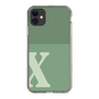 スリムプロテクションケース［ オリジナル - initial two tone - X green ］