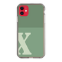 スリムプロテクションケース［ オリジナル - initial two tone - X green ］