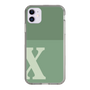 スリムプロテクションケース［ オリジナル - initial two tone - X green ］