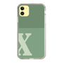 スリムプロテクションケース［ オリジナル - initial two tone - X green ］