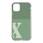スリムプロテクションケース［ オリジナル - initial two tone - X green ］