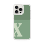 スリムプロテクションケース［ オリジナル - initial two tone - X green ］
