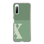 スリムプロテクションケース［ オリジナル - initial two tone - X green ］