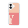 スリムプロテクションケース［ オリジナル - initial two tone - Y pink ］