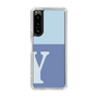 スリムプロテクションケース［ オリジナル - initial two tone - Y blue ］