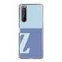 スリムプロテクションケース［ オリジナル - initial two tone - Z blue ］