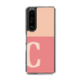 スリムプロテクションケース［ オリジナル - initial two tone - C pink ］