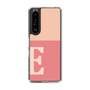 スリムプロテクションケース［ オリジナル - initial two tone - E pink ］