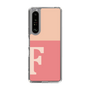 スリムプロテクションケース［ オリジナル - initial two tone - F pink ］