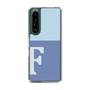 スリムプロテクションケース［ オリジナル - initial two tone - F blue ］