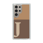 スリムプロテクションケース［ オリジナル - initial two tone - J brown ］