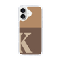 スリムプロテクションケース［ オリジナル - initial two tone - K brown ］
