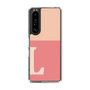 スリムプロテクションケース［ オリジナル - initial two tone - L pink ］