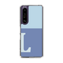 スリムプロテクションケース［ オリジナル - initial two tone - L blue ］