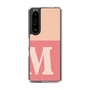 スリムプロテクションケース［ オリジナル - initial two tone - M pink ］