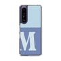 スリムプロテクションケース［ オリジナル - initial two tone - M blue ］