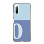 スリムプロテクションケース［ オリジナル - initial two tone - O blue ］