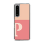 スリムプロテクションケース［ オリジナル - initial two tone - P pink ］