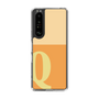 スリムプロテクションケース［ オリジナル - initial two tone - Q orange ］