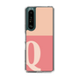 スリムプロテクションケース［ オリジナル - initial two tone - Q pink ］