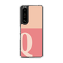 スリムプロテクションケース［ オリジナル - initial two tone - Q pink ］