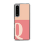 スリムプロテクションケース［ オリジナル - initial two tone - Q pink ］