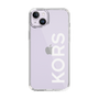 スリムプロテクションケース［ MICHAEL KORS - Logo - White ］