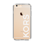 スリムプロテクションケース［ MICHAEL KORS - Logo - White ］