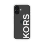 スリムプロテクションケース［ MICHAEL KORS - Logo - White ］