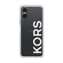 スリムプロテクションケース［ MICHAEL KORS - Logo - White ］