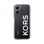 スリムプロテクションケース［ MICHAEL KORS - Logo - White ］